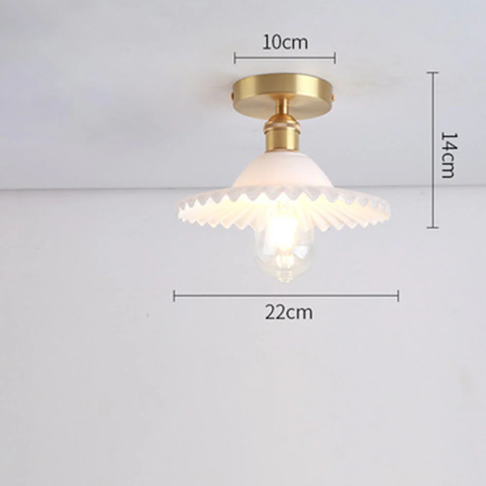 Simple Glass Semi Flush Ceiling Lights - Image 13