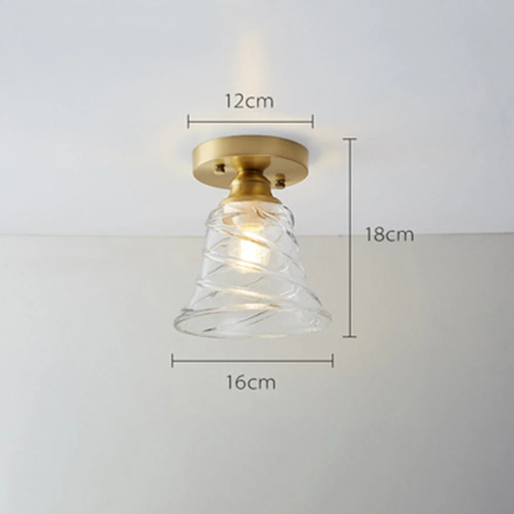 Simple Glass Semi Flush Ceiling Lights - Image 18