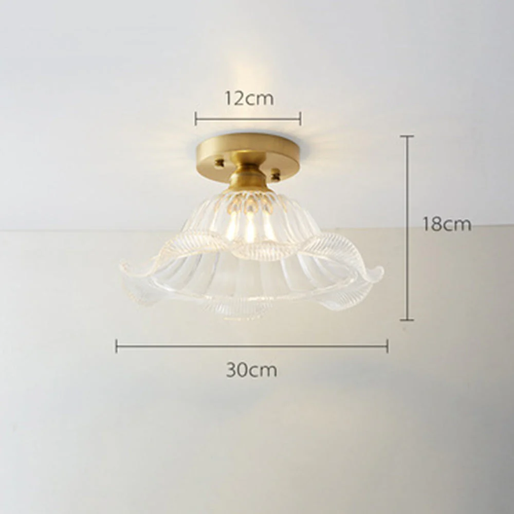 Simple Glass Semi Flush Ceiling Lights - Image 20