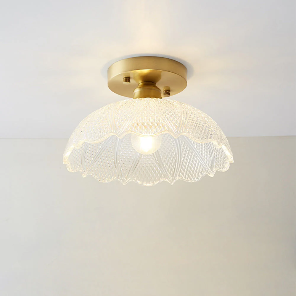 Simple Glass Semi Flush Ceiling Lights - Image 3