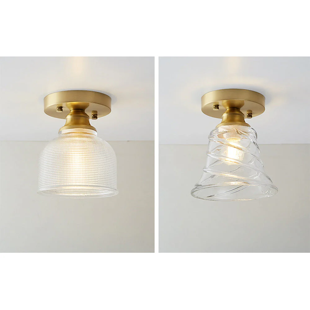 Simple Glass Semi Flush Ceiling Lights - Image 4