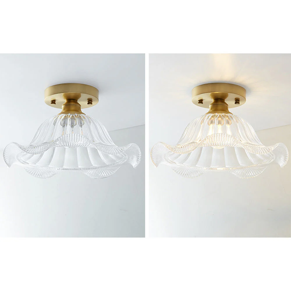 Simple Glass Semi Flush Ceiling Lights - Image 5