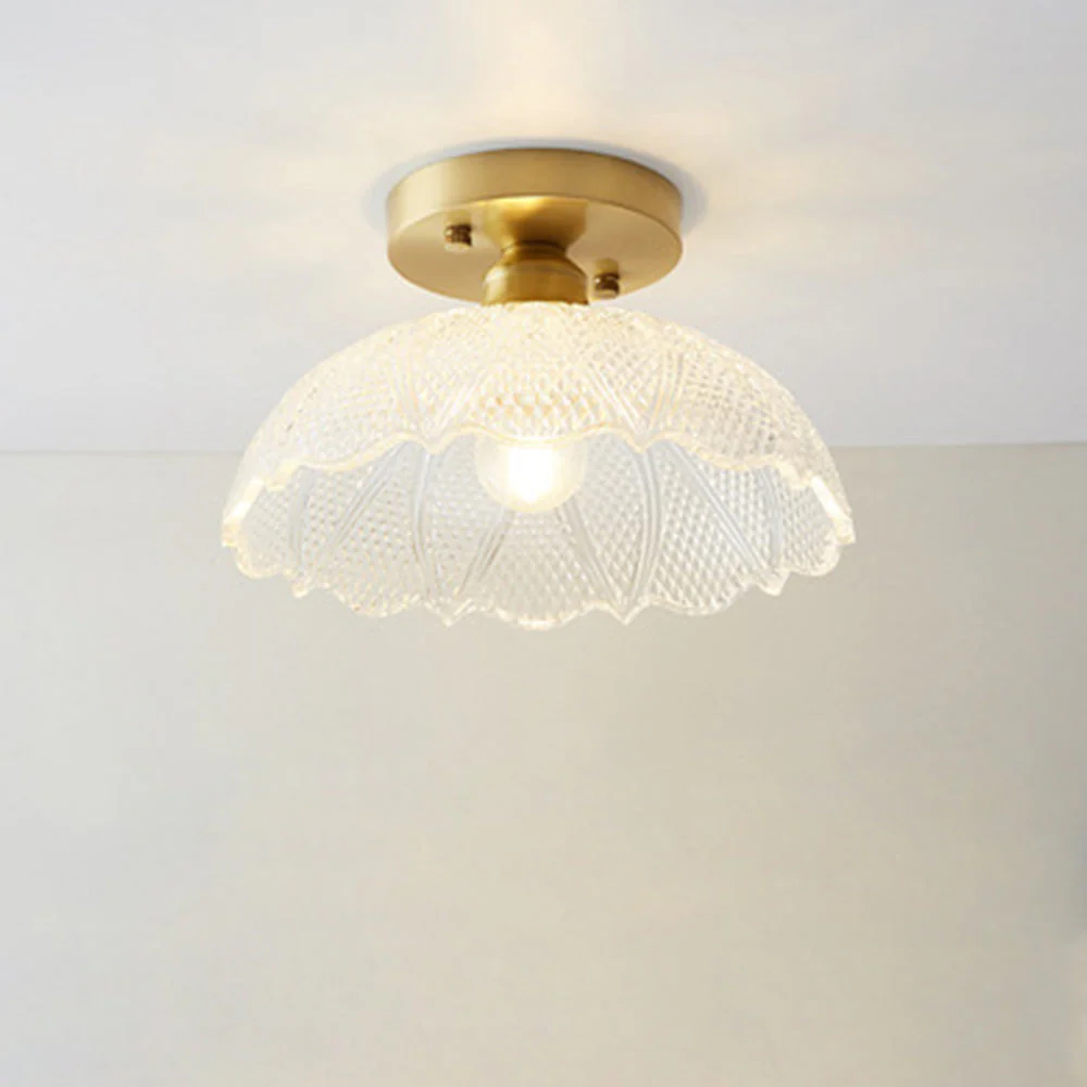 Simple Glass Semi Flush Ceiling Lights - Image 6