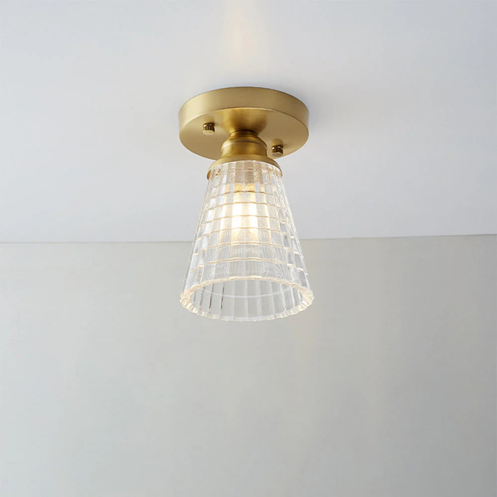 Simple Glass Semi Flush Ceiling Lights - Image 7