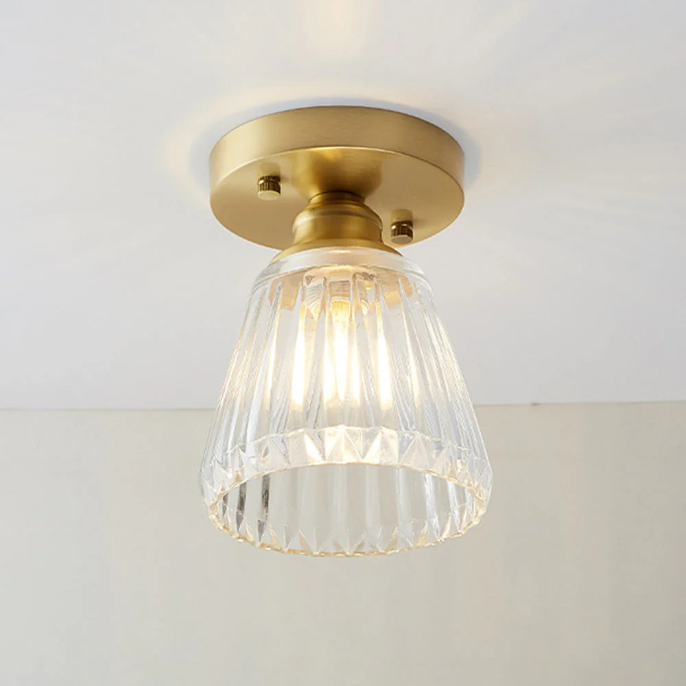 Simple Glass Semi Flush Ceiling Lights - Image 8