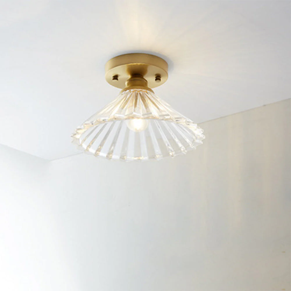 Simple Glass Semi Flush Ceiling Lights - Image 9