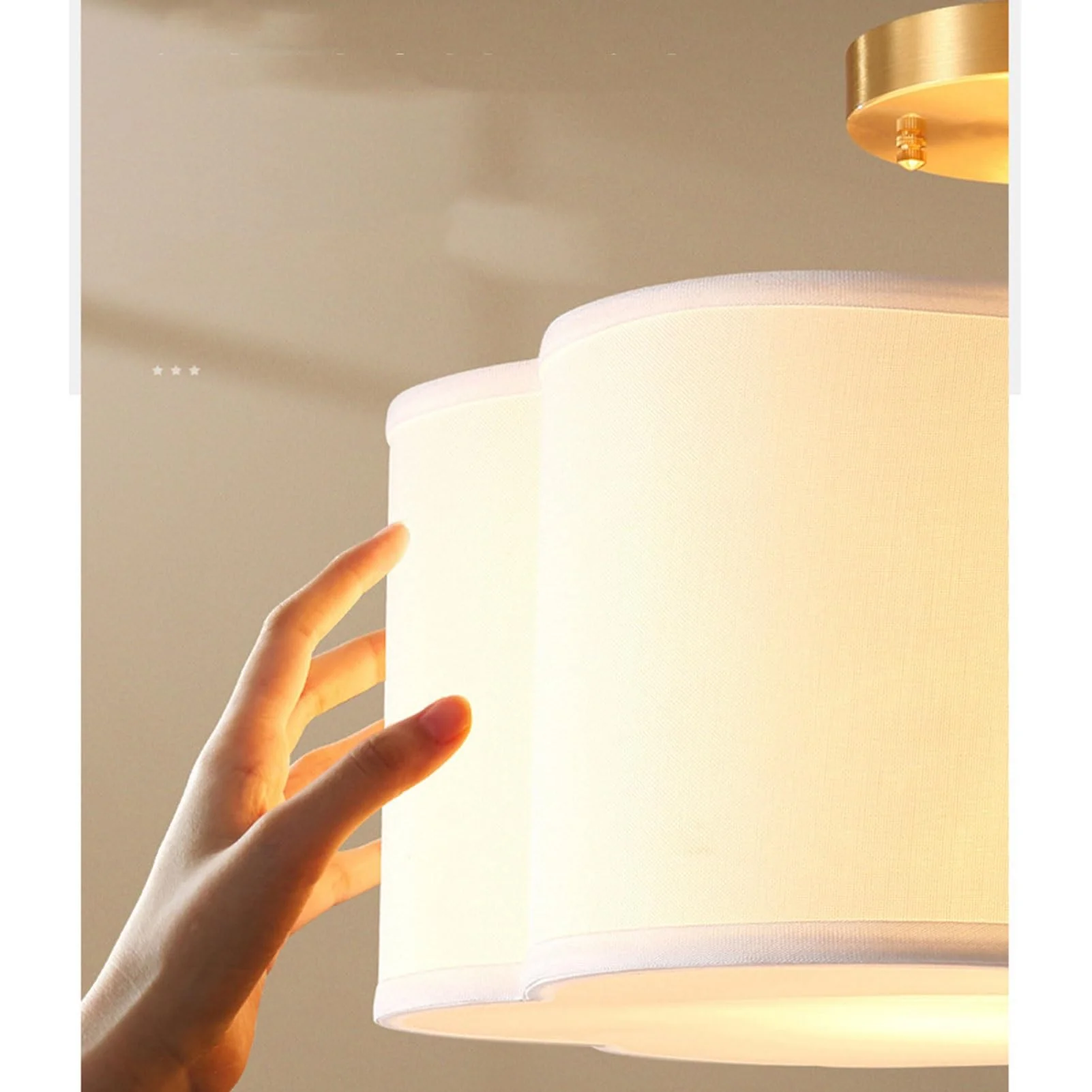 Simple White Flower Semi Flush Ceiling Light For Bedroom - Image 10