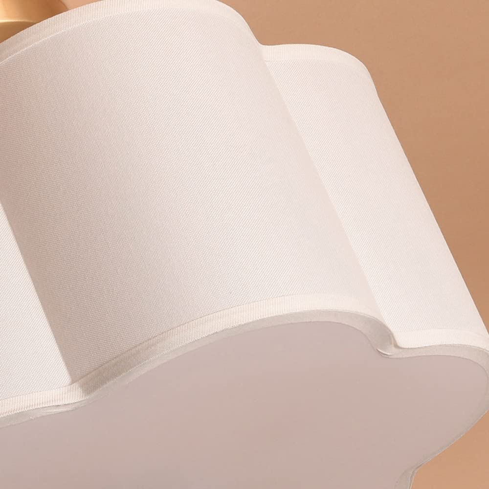 Simple White Flower Semi Flush Ceiling Light For Bedroom - Image 9