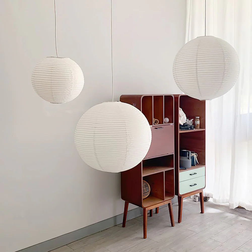 Nordic White Paper Lantern Pendant Lighting - Image 14