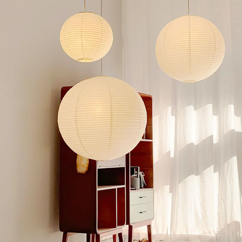 Nordic White Paper Lantern Pendant Lighting - Image 15