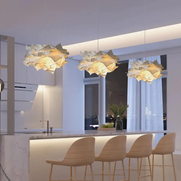 White Pendant Light Art Decor Hanging Lights For Bedroom - Image 5