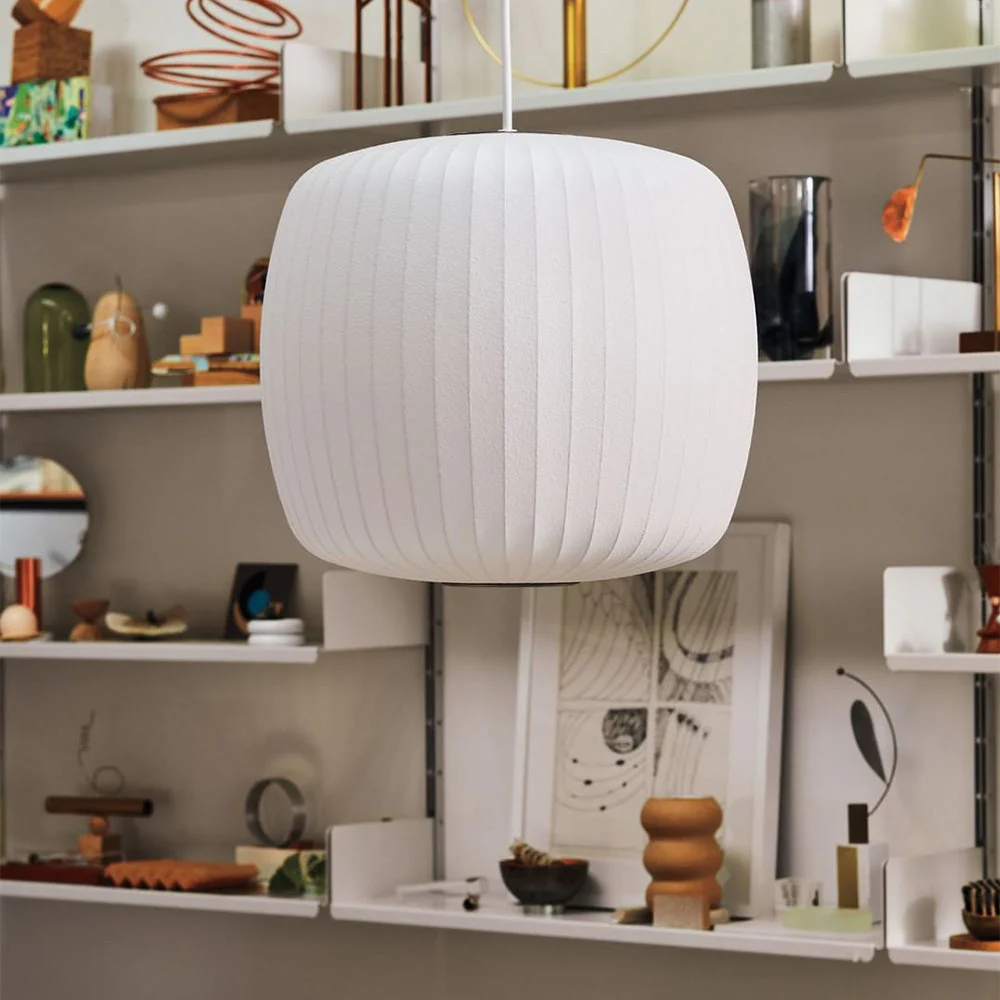 Nordic White Lantern Saucer Pendant Light For Living Room - Image 24