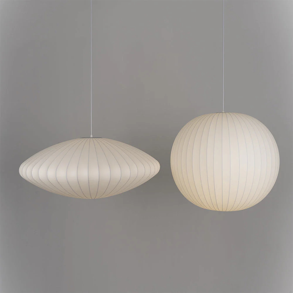 Nordic White Lantern Saucer Pendant Light For Living Room - Image 38