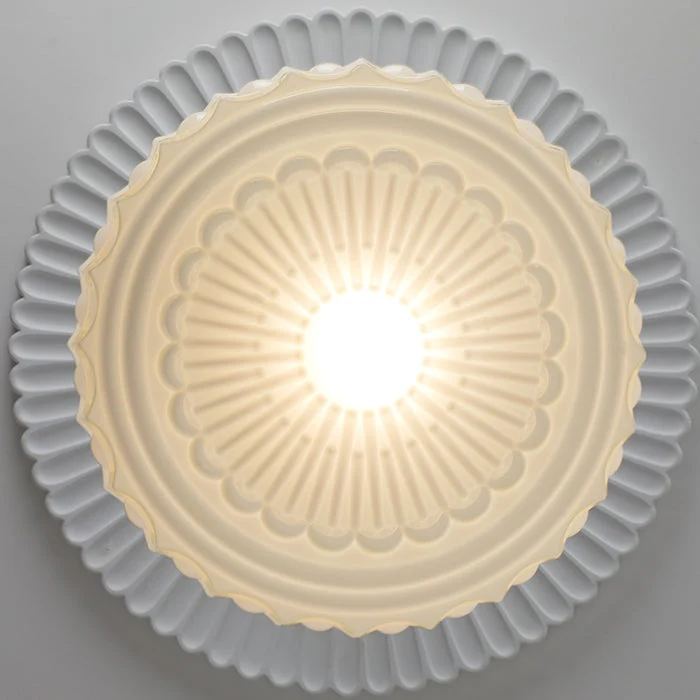 White Vintage Round Pendant Light - Image 24