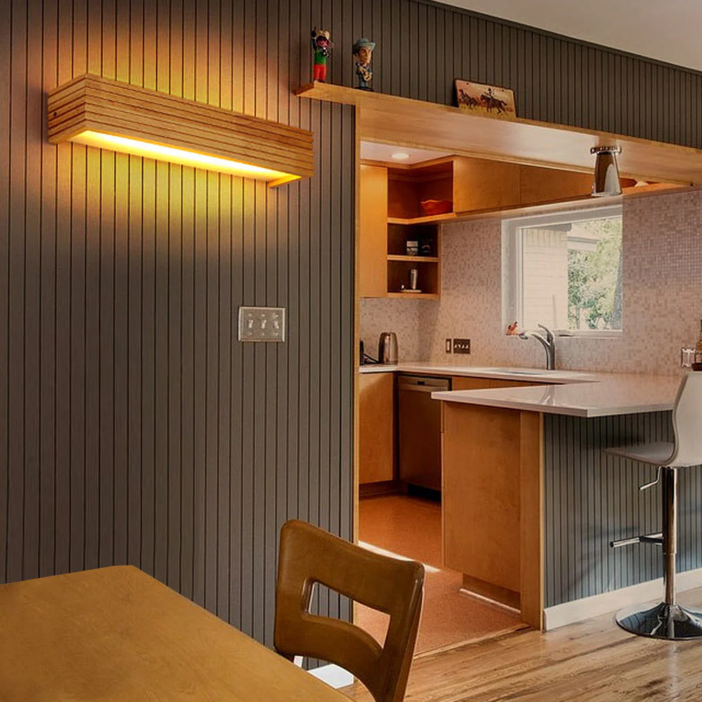 Wood Rustic LED Bathroom Vanity Wall Lighting - Image 5