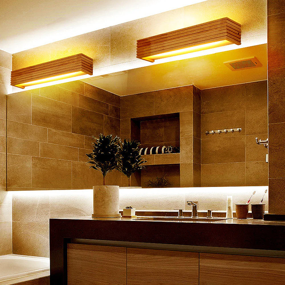 Wood Rustic LED Bathroom Vanity Wall Lighting - Image 6