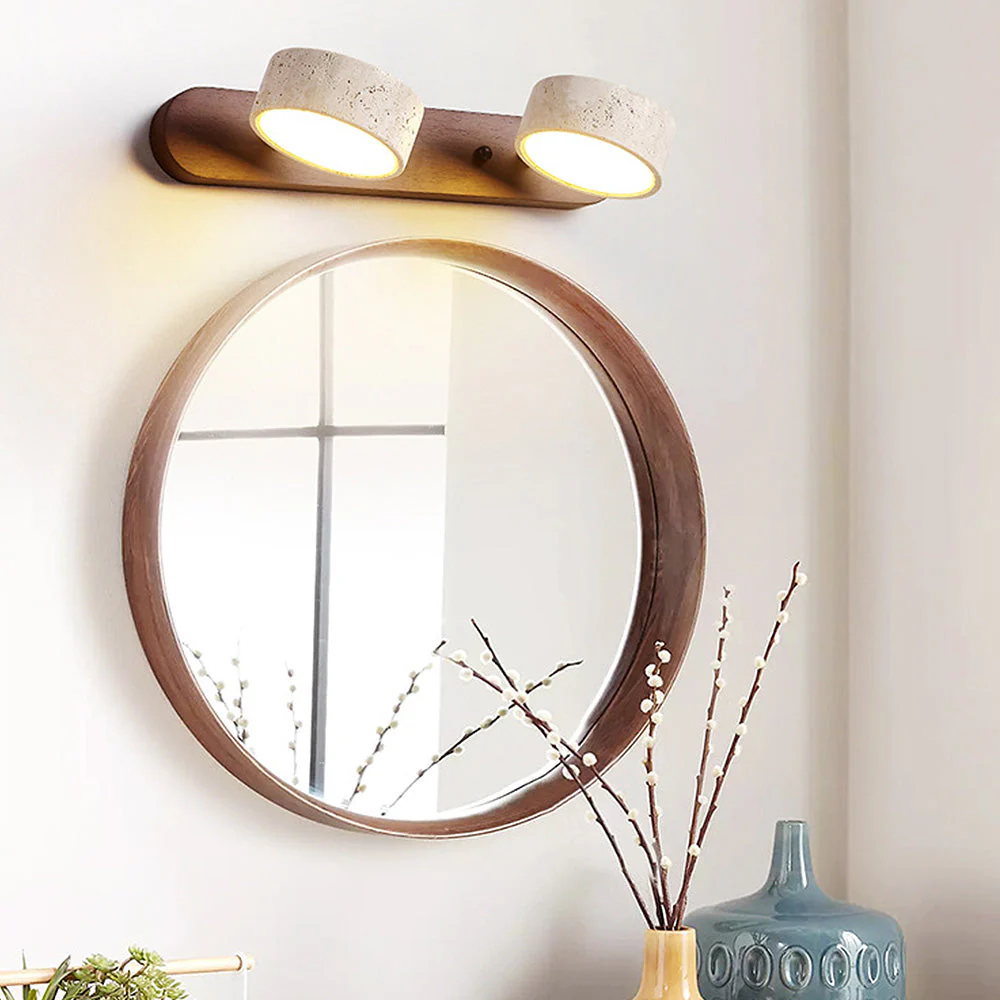 Wood Rustic Simple Bathroom Vanity Wall Light - Image 3