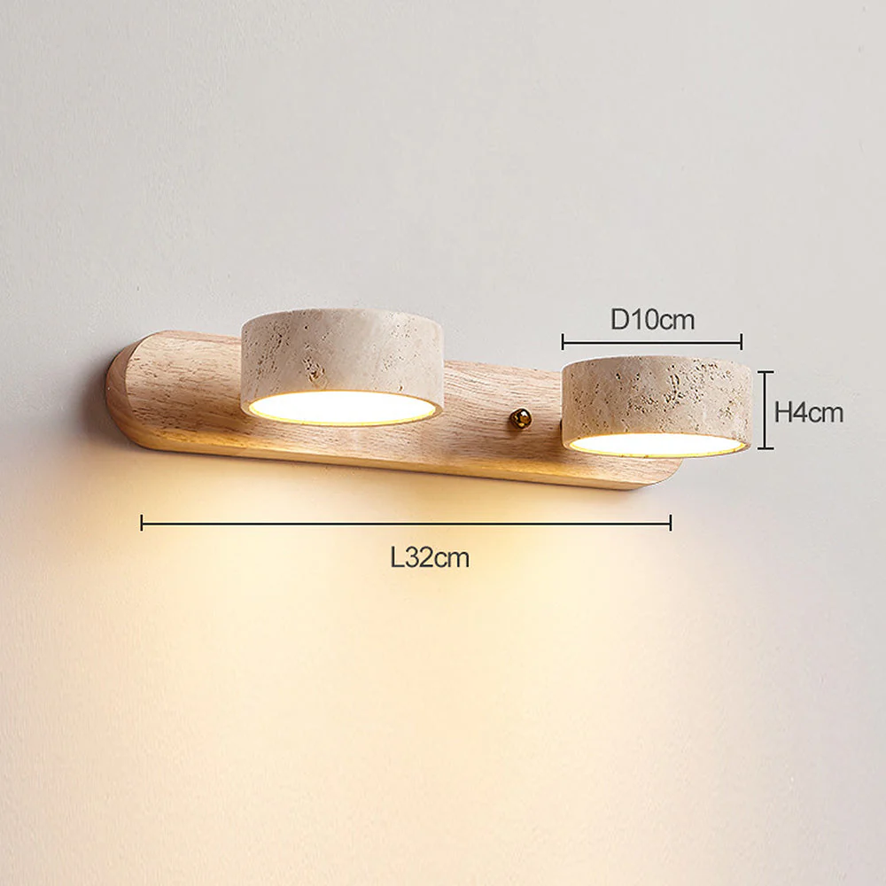 Wood Rustic Simple Bathroom Vanity Wall Light - Image 4