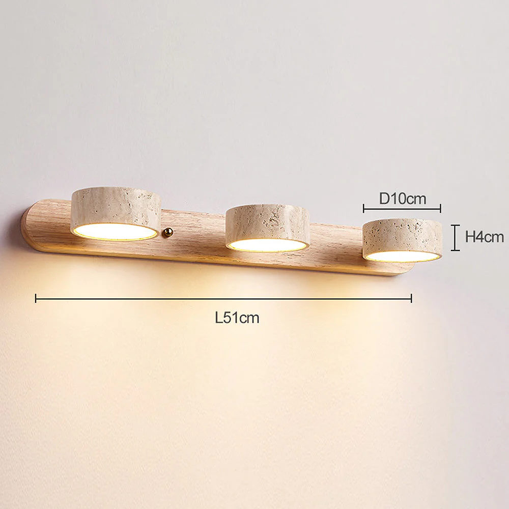 Wood Rustic Simple Bathroom Vanity Wall Light - Image 6