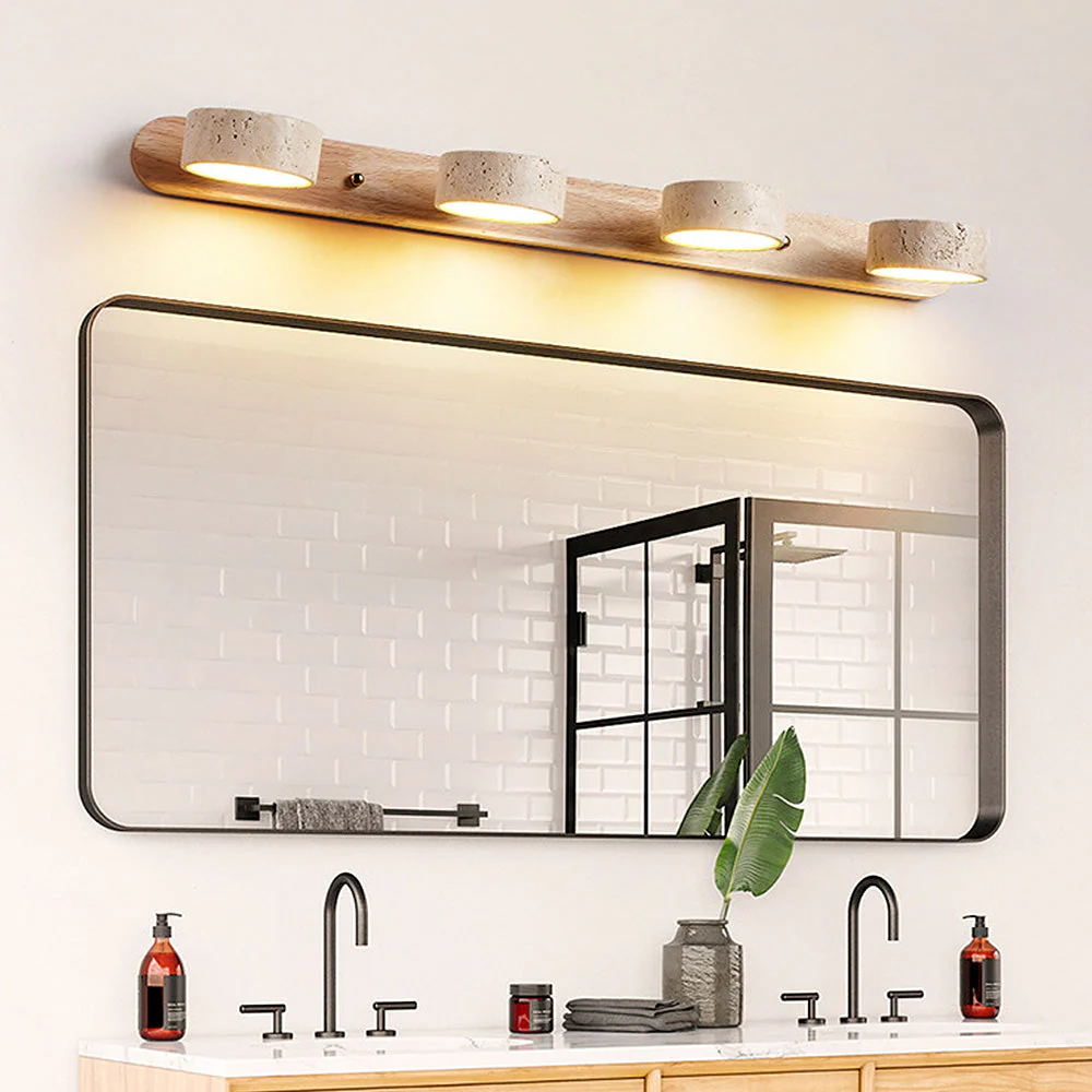 Wood Rustic Simple Bathroom Vanity Wall Light - Image 7