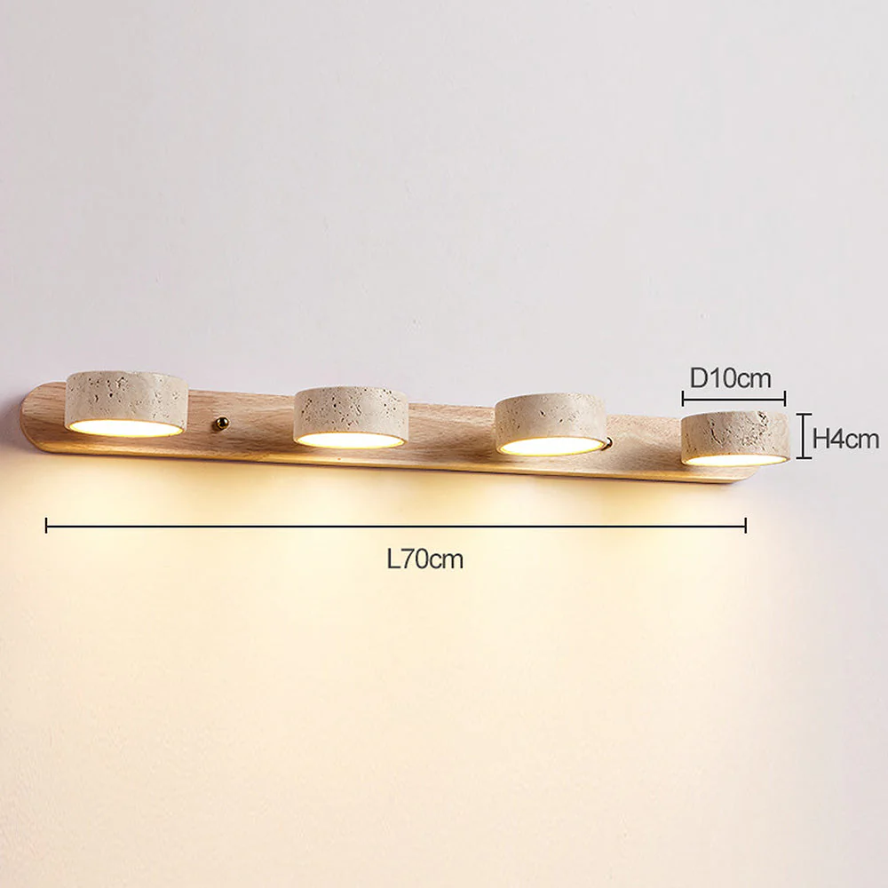 Wood Rustic Simple Bathroom Vanity Wall Light - Image 8
