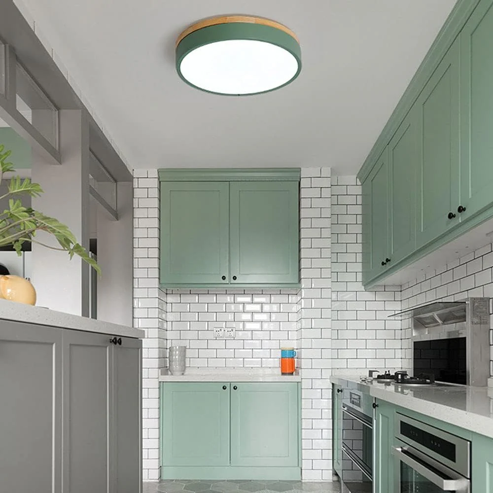 Wooden Round Shape Flush Mount Ceiling Lights - Image 14