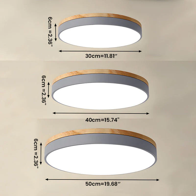 Wooden Round Shape Flush Mount Ceiling Lights - Image 21
