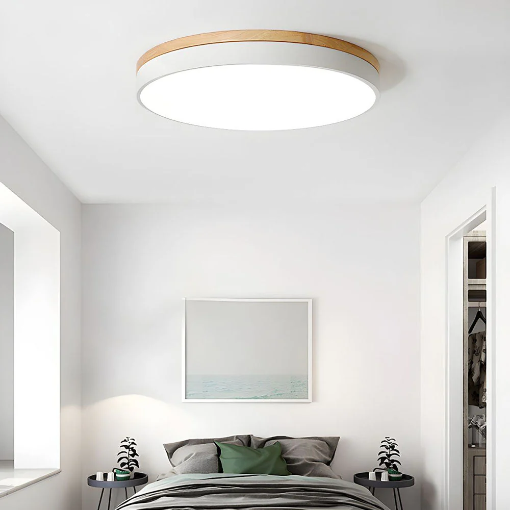 Wooden Round Shape Flush Mount Ceiling Lights - Image 6