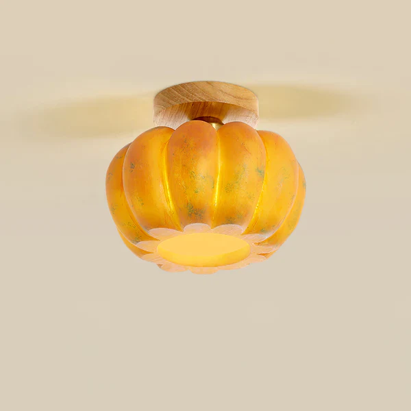 Yellow Pumpkin Ceiling Light - Image 4