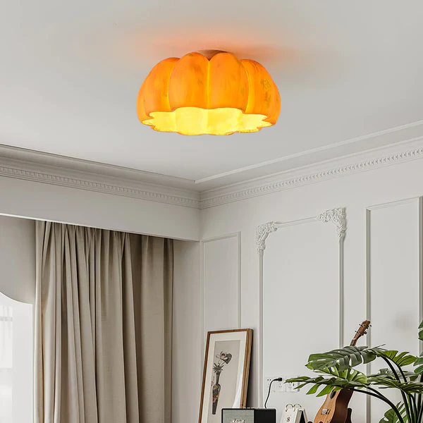 Yellow Pumpkin Ceiling Light - Image 5