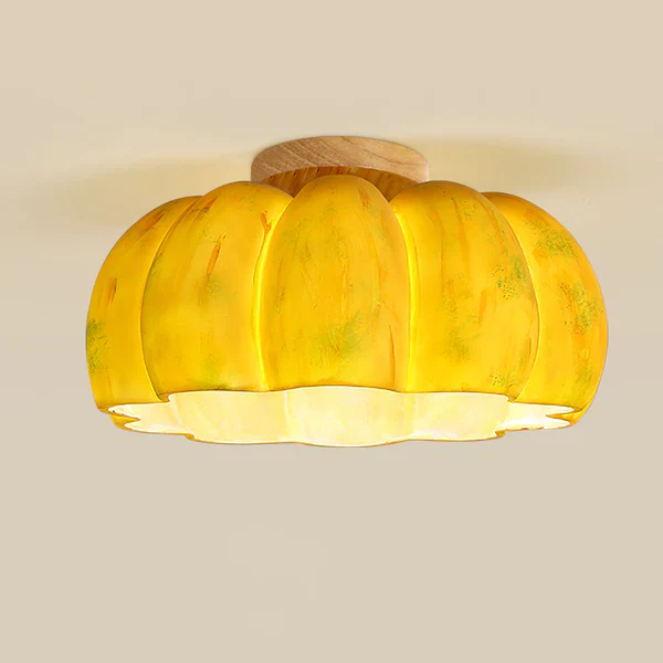 Yellow Pumpkin Ceiling Light - Image 6